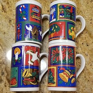 Signature Christmas Collage Set of 4 Mugs